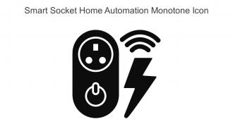 Smart Socket Home Automation Monotone Icon In Powerpoint Pptx Png And Editable Eps Format