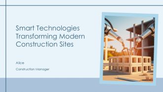 Smart Technologies Transforming Modern Construction Sites PPT Template AT Smart Technologies Transforming Modern Construction Sites PPT Template AT