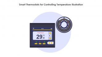 Smart Thermostats For Controlling Temperature Illustration