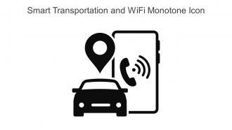 Smart Transportation And WiFi Monotone Icon In Powerpoint Pptx Png And Editable Eps Format