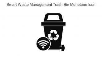 Smart Waste Management Trash Bin Monotone Icon In Powerpoint Pptx Png And Editable Eps Format