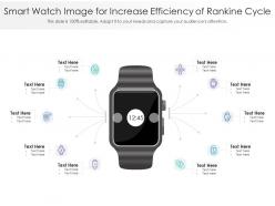 Smart watch image for increase efficiency of rankine cycle infographic template