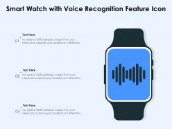 Smart watch with voice recognition feature icon