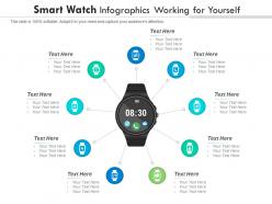 Smart watch working for yourself infographic template
