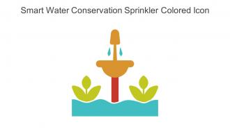 Smart Water Conservation Sprinkler Colored Icon In Powerpoint Pptx Png And Editable Eps Format