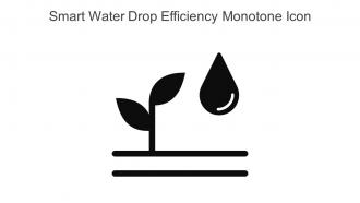 Smart Water Drop Efficiency Monotone Icon In Powerpoint Pptx Png And Editable Eps Format