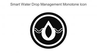 Smart Water Drop Management Monotone Icon In Powerpoint Pptx Png And Editable Eps Format