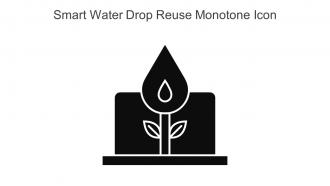 Smart Water Drop Reuse Monotone Icon In Powerpoint Pptx Png And Editable Eps Format