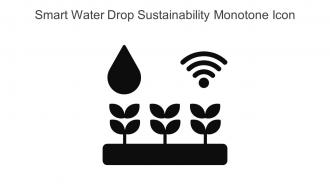 Smart Water Drop Sustainability Monotone Icon In Powerpoint Pptx Png And Editable Eps Format