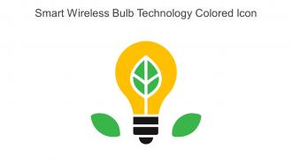 Smart Wireless Bulb Technology Colored Icon In Powerpoint Pptx Png And Editable Eps Format