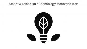 Smart Wireless Bulb Technology Monotone Icon In Powerpoint Pptx Png And Editable Eps Format