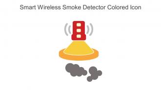 Smart Wireless Smoke Detector Colored Icon In Powerpoint Pptx Png And Editable Eps Format