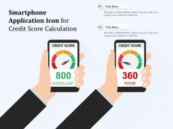 Smartphone application icon for credit score calculation