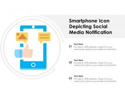 Smartphone icon depicting social media notification
