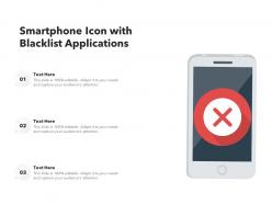 Smartphone icon with blacklist applications