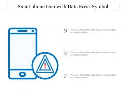 Smartphone icon with data error symbol