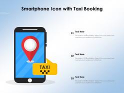 Smartphone icon with taxi booking