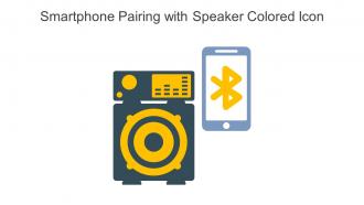 Smartphone Pairing With Speaker Colored Icon In Powerpoint Pptx Png And Editable Eps Format