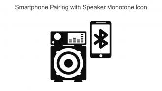 Smartphone Pairing With Speaker Monotone Icon In Powerpoint Pptx Png And Editable Eps Format
