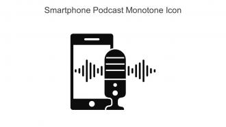 Smartphone Podcast Monotone Icon In Powerpoint Pptx Png And Editable Eps Format