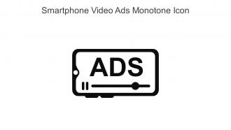 Smartphone Video Ads Monotone Icon In Powerpoint Pptx Png And Editable Eps Format