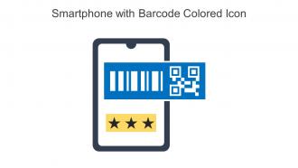 Smartphone With Barcode Colored Icon In Powerpoint Pptx Png And Editable Eps Format