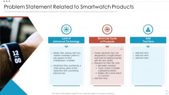 Smartwatch Company Pitch Deck Problem Statement Related To Smartwatch Products