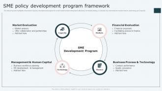 Sme Policy Development Program Framework