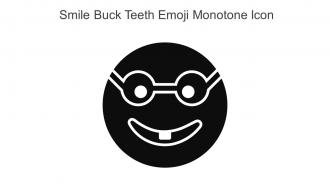 Smile Buck Teeth Emoji Monotone Icon In Powerpoint Pptx Png And Editable Eps Format