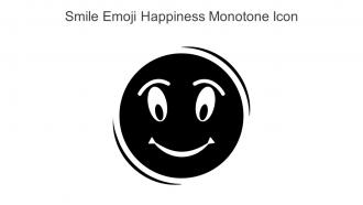 Smile Emoji Happiness Monotone Icon In Powerpoint Pptx Png And Editable Eps Format