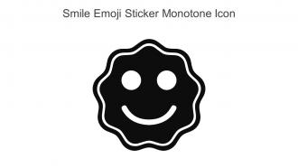 Smile Emoji Sticker Monotone Icon In Powerpoint Pptx Png And Editable Eps Format