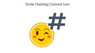 Smile Hashtag Colored Icon In Powerpoint Pptx Png And Editable Eps Format