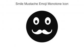 Smile Mustache Emoji Monotone Icon In Powerpoint Pptx Png And Editable Eps Format