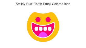 Smiley Buck Teeth Emoji Colored Icon In Powerpoint Pptx Png And Editable Eps Format