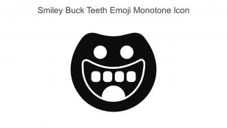Smiley Buck Teeth Emoji Monotone Icon In Powerpoint Pptx Png And Editable Eps Format