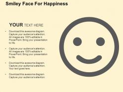 Smiley face for happiness flat powerpoint design