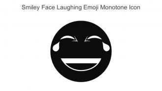 Smiley Face Laughing Emoji Monotone Icon In Powerpoint Pptx Png And Editable Eps Format