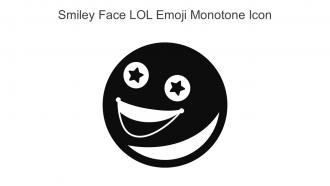 Smiley Face Lol Emoji Monotone Icon In Powerpoint Pptx Png And Editable Eps Format