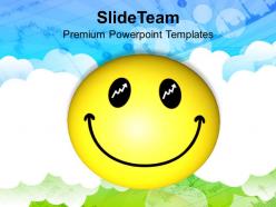 Smiley face over cloudy background powerpoint templates ppt themes and graphics 0213