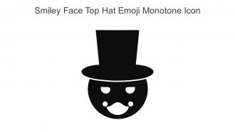 Smiley Face Top Hat Emoji Monotone Icon In Powerpoint Pptx Png And Editable Eps Format