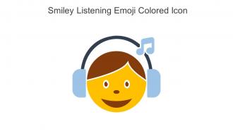 Smiley Listening Emoji Colored Icon In Powerpoint Pptx Png And Editable Eps Format