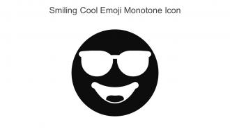 Smiling Cool Emoji Monotone Icon In Powerpoint Pptx Png And Editable Eps Format
