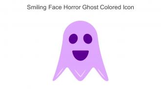 Smiling Face Horror Ghost Colored Icon In Powerpoint Pptx Png And Editable Eps Format