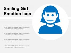 Smiling girl emotion icon