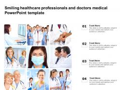 Smiling healthcare professionals and doctors medical powerpoint template