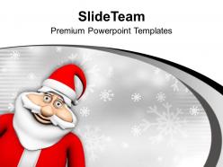 Smiling santa claus christmas festival powerpoint templates ppt themes and graphics