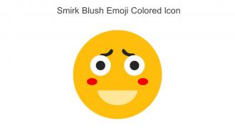 Smirk Blush Emoji Colored Icon In Powerpoint Pptx Png And Editable Eps Format