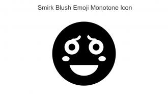 Smirk Blush Emoji Monotone Icon In Powerpoint Pptx Png And Editable Eps Format