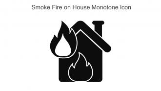 Smoke Fire On House Monotone Icon In Powerpoint Pptx Png And Editable Eps Format