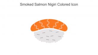 Smoked Salmon Nigiri Colored Icon In Powerpoint Pptx Png And Editable Eps Format
